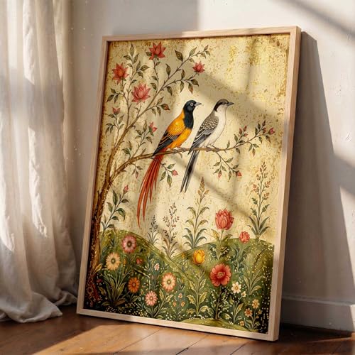 Image of kotart Madhubani Art Wall Painting Traditional Home Decoration With Frame For Living Room Bed Room Hotel Wall Decor Digital Reprint (13X17 inch)