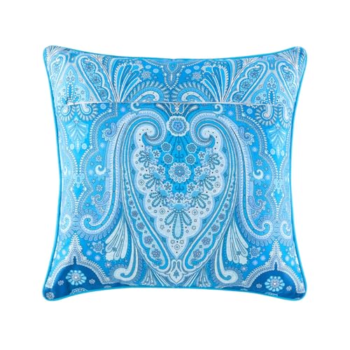 Bassetti Granfoulard – Funda de cojín 100% algodón, con cremallera, 40 x 40 cm, art. Isolabella, color índigo B1