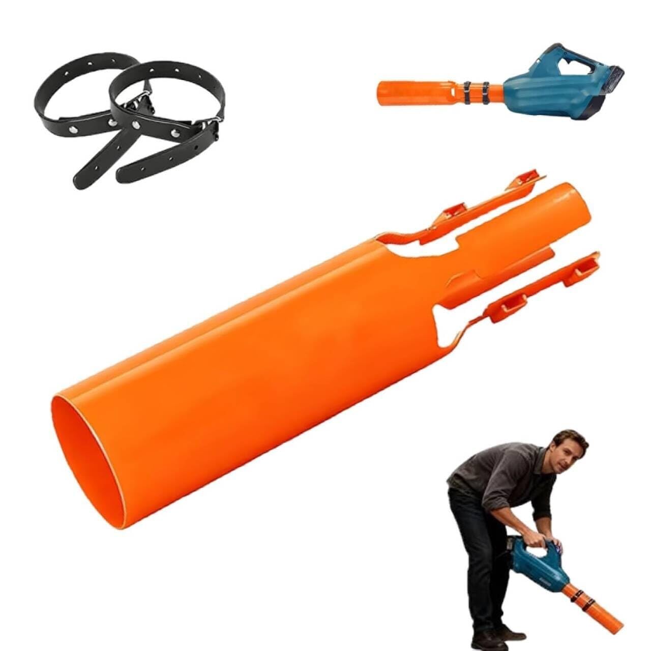 Potenciador de soplador de hojas, accesorio de boquilla de soplador de hojas, tubo de refuerzo de aire de 2 a 4 pulgadas, acelerador manual de flujo de aire para limpieza de patio, accesorio