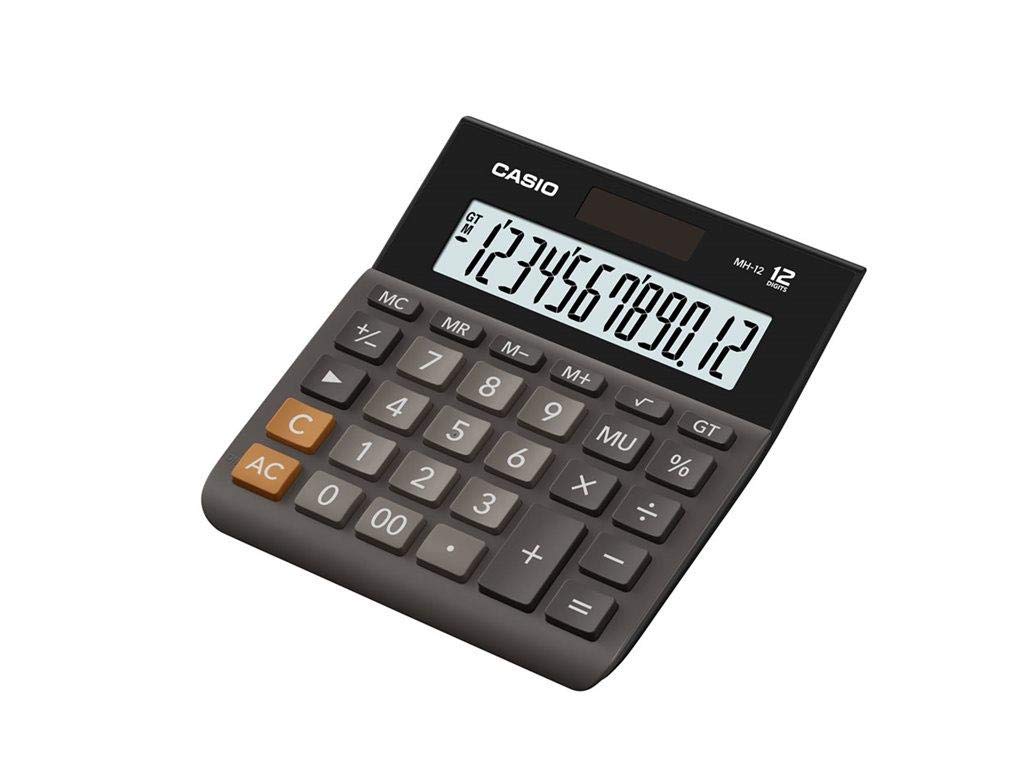 Casio DH-12-BK-W-DP 12-cyfrowy praktyczny kalkulator czarny