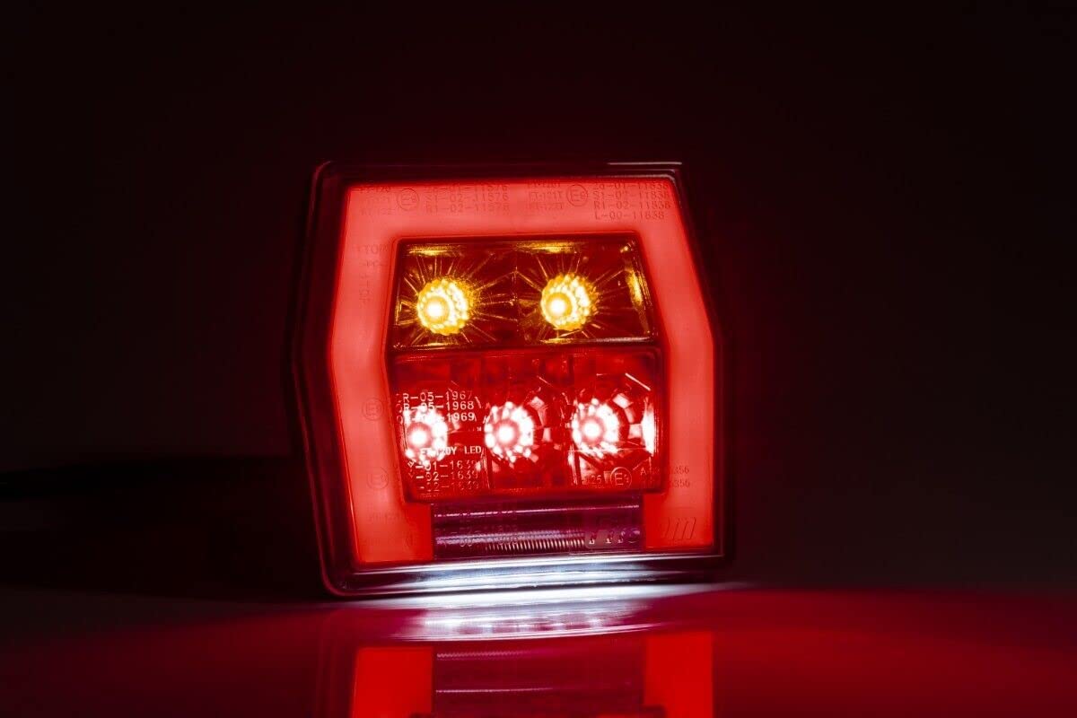 2 luces LED traseras, 4 funciones, bayoneta, 5 pines, iluminación para remolque, caravana, coche