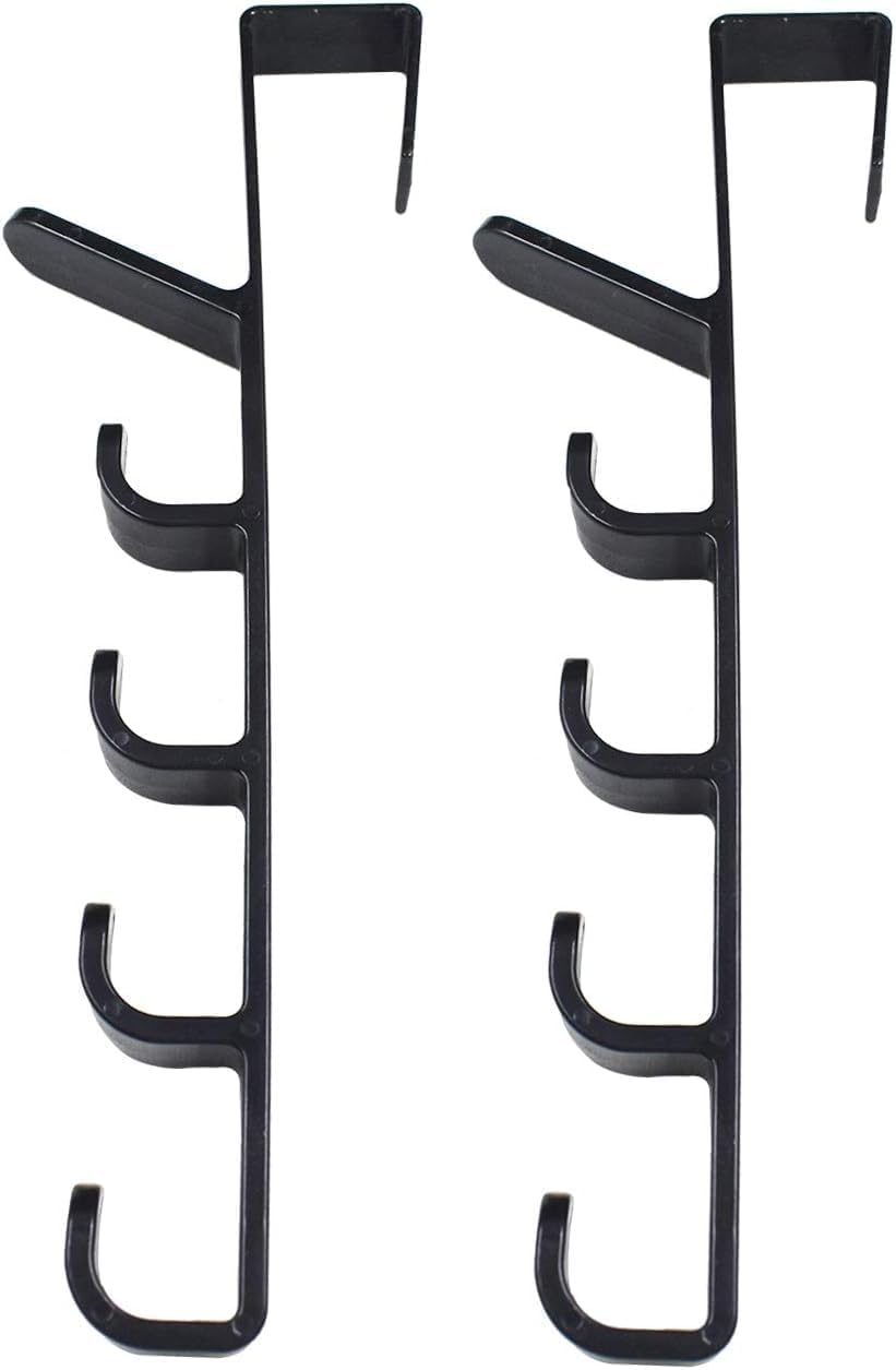 5 Layers Over The Door Hook Organizer Coat Rack Hanger Backpack Handbag Door Hook Backpack Hangers Hook for Clothes,Hat,Socks,Bag,Key,Belt,Towel,Robe,Shirts (Pack of 2)-image-8