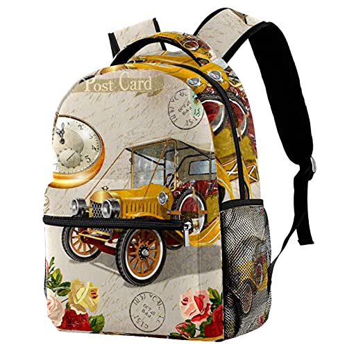 Sac à dos de voyage enfant pour l'école et les sorties du week-end look rétro vintage