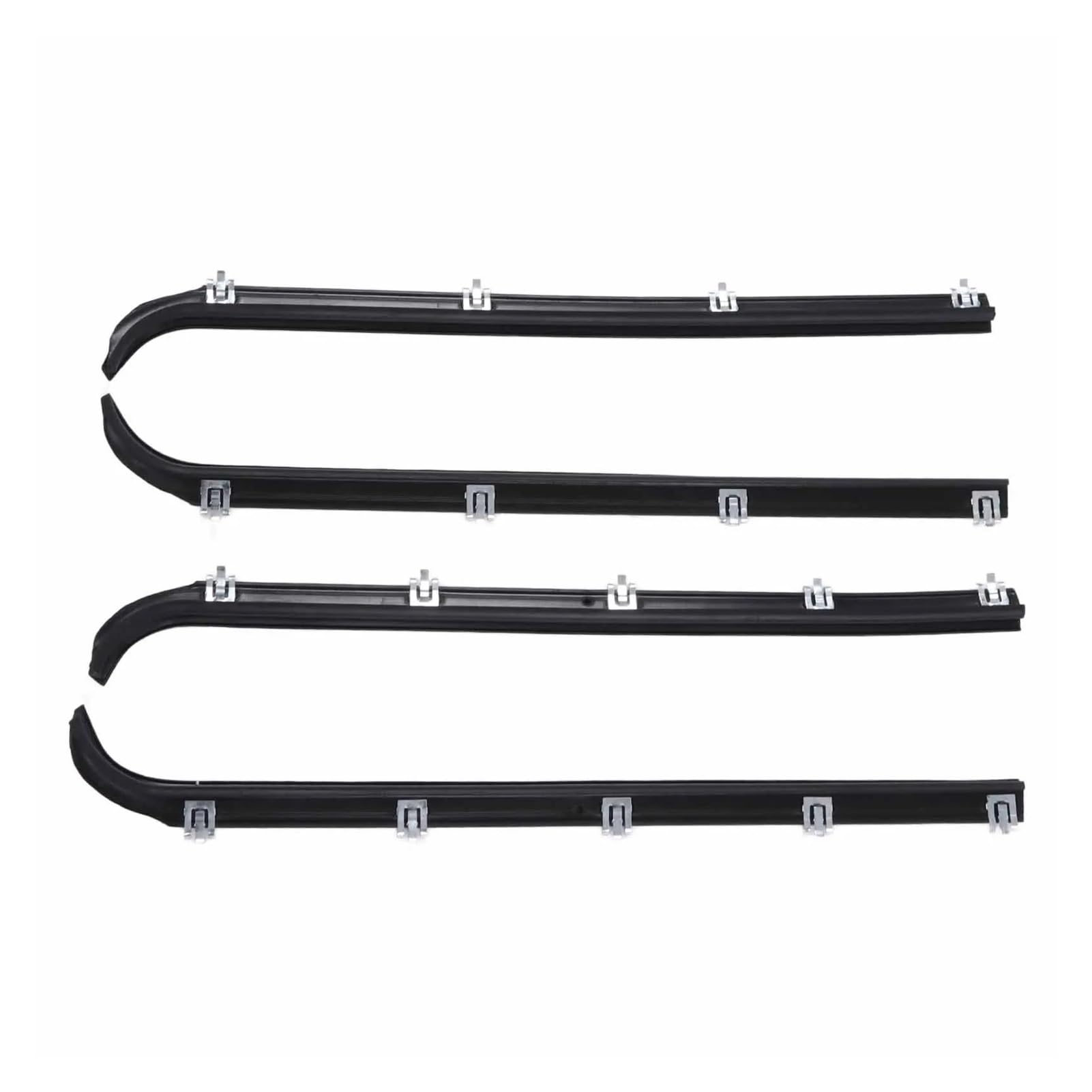 Blnetu One Color 4Pcs Window Sweep Felts Seals Am‑41543318 Weatherstrip Kit For Ford F150 Truck 1987‑1996 Car Weather Stripping