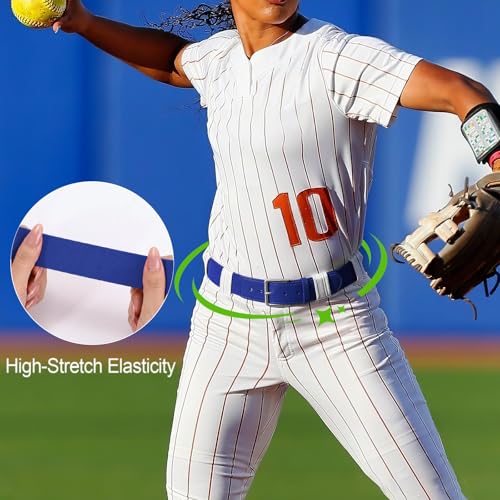 Image of XZQTIVE Baseball Softball Socks and Baseball Softball Belt Combo Set Knee-High Soccer Socks for Kids Youth Adult