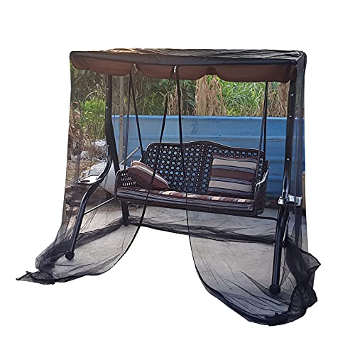 RESOYE Moustiquaire pour terrasse et jardin, moustiquaire en maille polyester avec ouverture à fermeture éclair et tente de toit, tonnelle d'extérieur (125 x 155 cm)