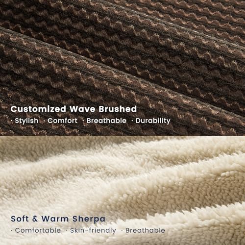 Miguel Dog Bed with Removable Cushion/Pillow for Medium Small Dogs, Washable Pet Bed with Side Easy to Wash Puppy Bed, Large Rectangle Cat Bed for Indoor Cat with Anti-Slip Bottom, Brown 30 Inch