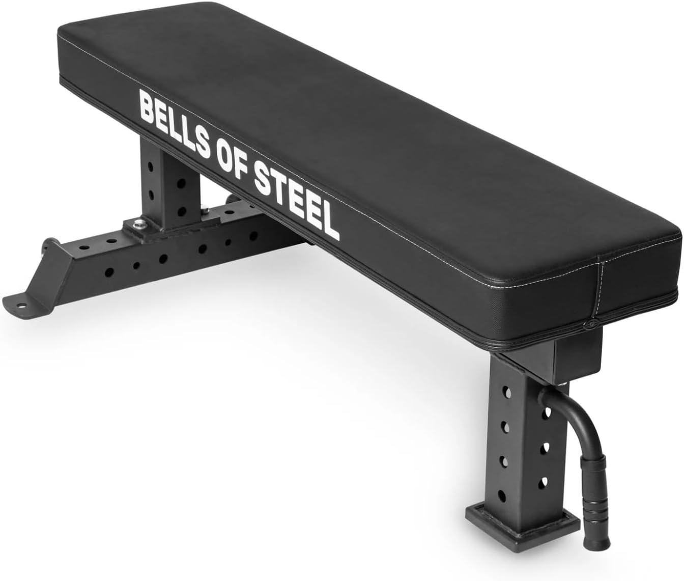 Flat Bench [Bells of Steel] Powerlifting Flat Weight Bench, New Version, Workout Bench for Home Gym, 12-Gauge Steel, 4in Thick Pad Gym Bench, 1000lb Capacity
