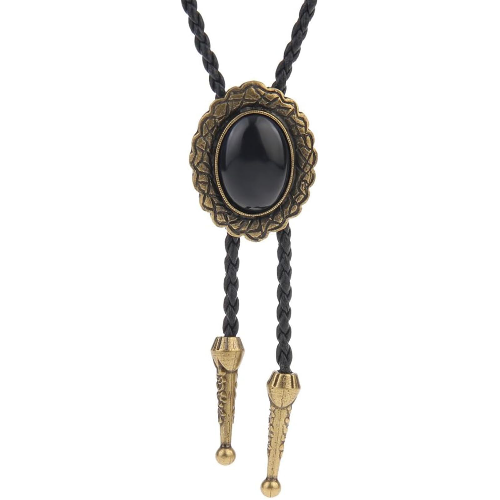 GelConnie Bolo Tie for Men Women Western Cowboy Turquoise Leather Necktie