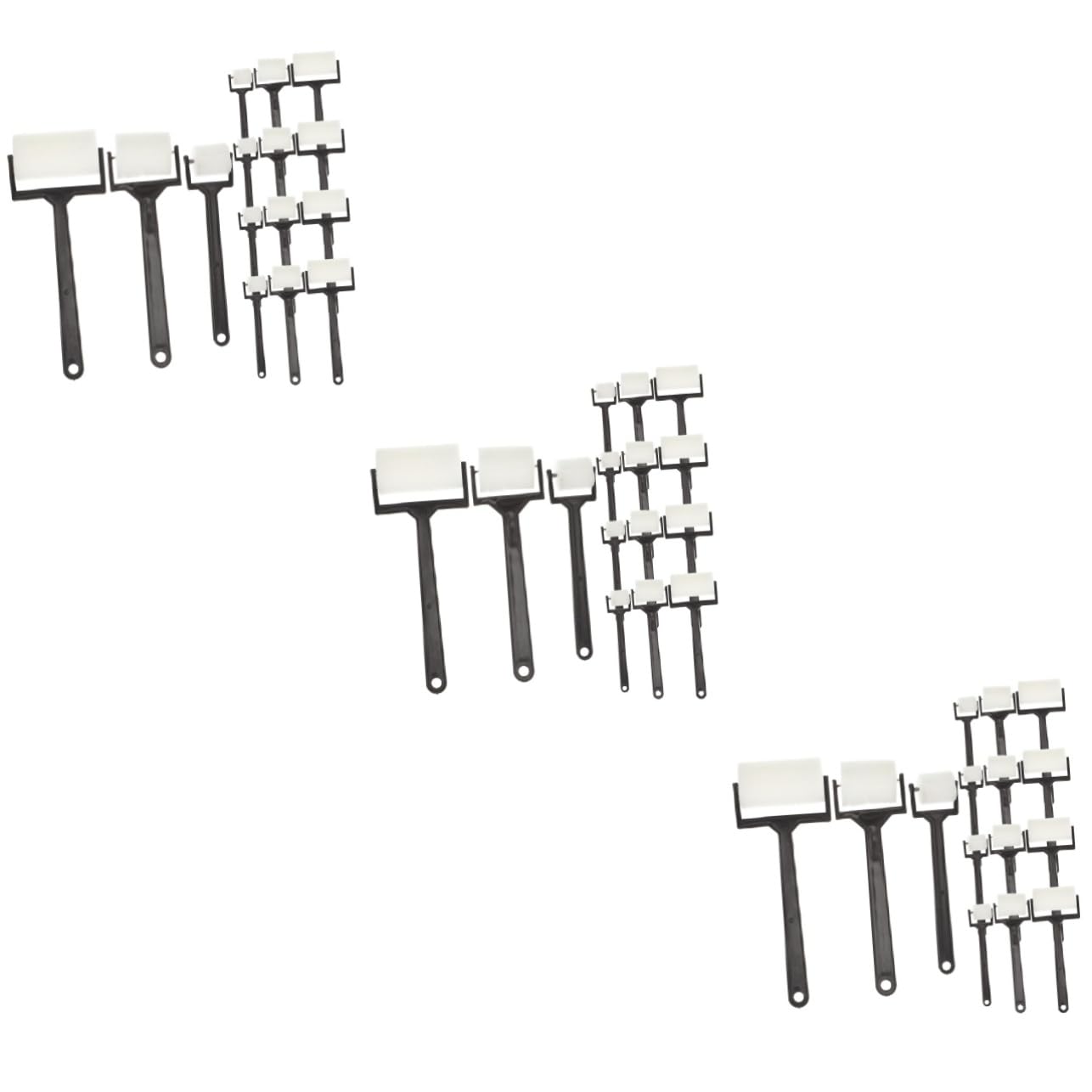 MUELODSIC 3sets Art Paint Rollers for Boys and Girls Utility Sponge Painting Brush Set Painting Sponge Brush Smooth Material for Handcrafts 15pcs*3