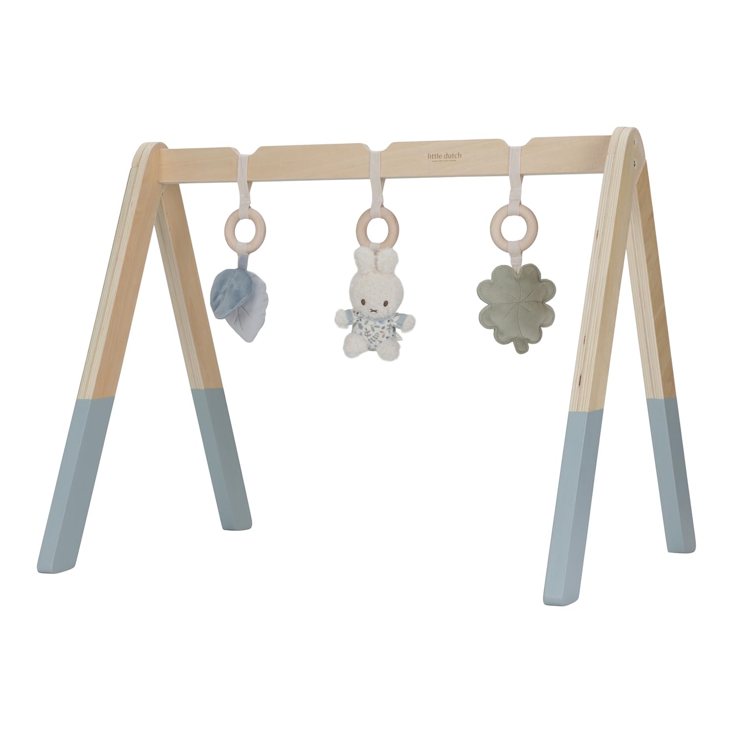 nijntje miffy x Little Dutch Holz Baby Gym Spieltrapez Spielbogen Holz inkl. Anhänger Hase Miffy blau - Lucky Leaves