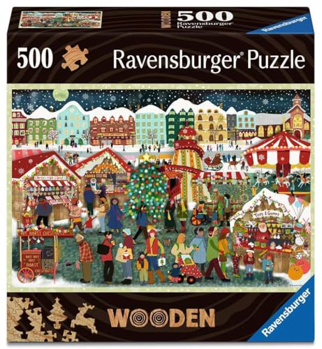 Ravensburger Wooden Puzzle 12001539 - Christmas Market - 500 Teile...
