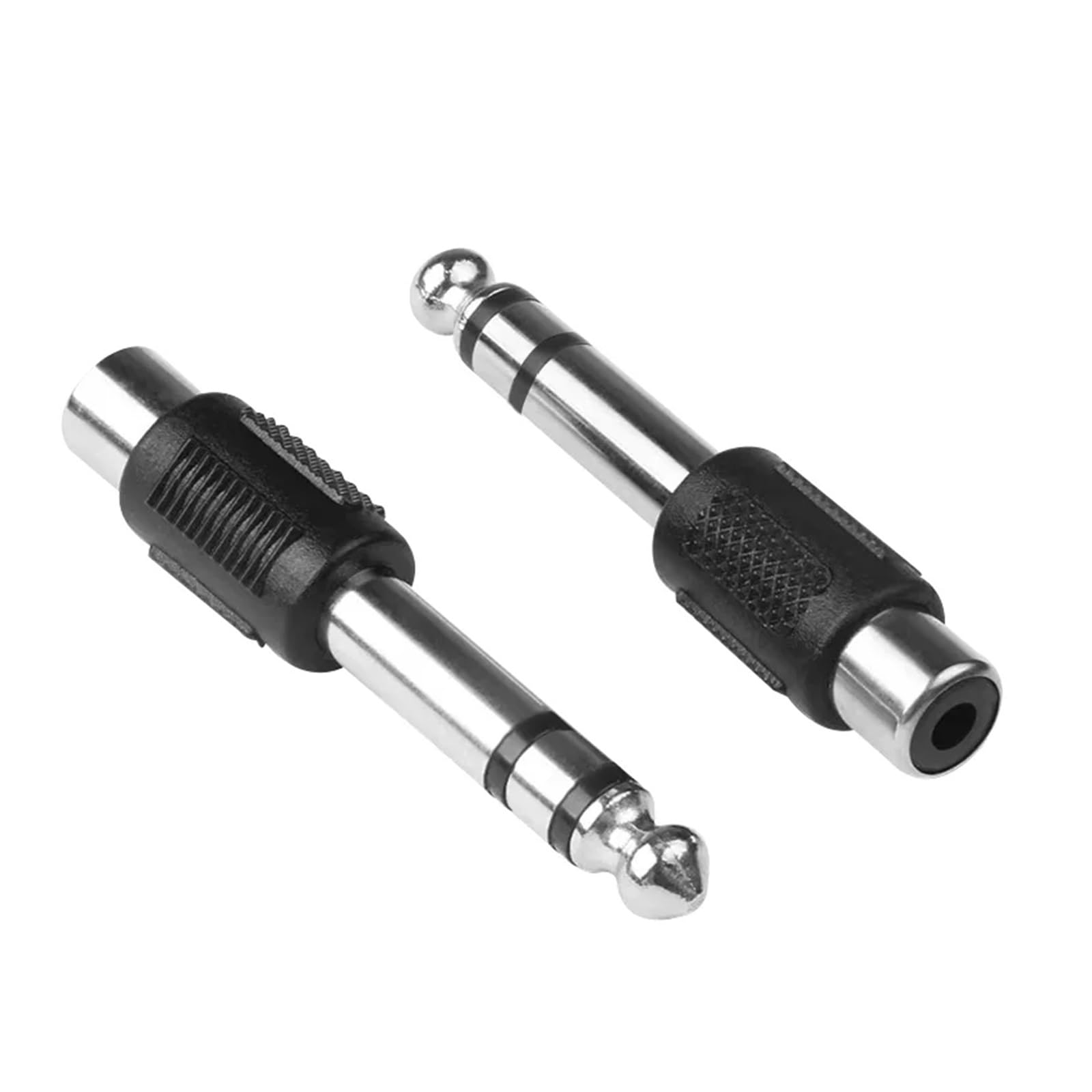 5/20 pezzi adattatore audio jack RCA femmina a spina mono maschio da 6,35 mm 1/4 di pollice(6.35 Stereo to RCA,100PCS)