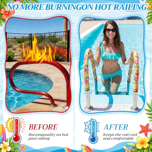 2 fundas tropicales para barandilla de piscina 4 pies miniatura 4