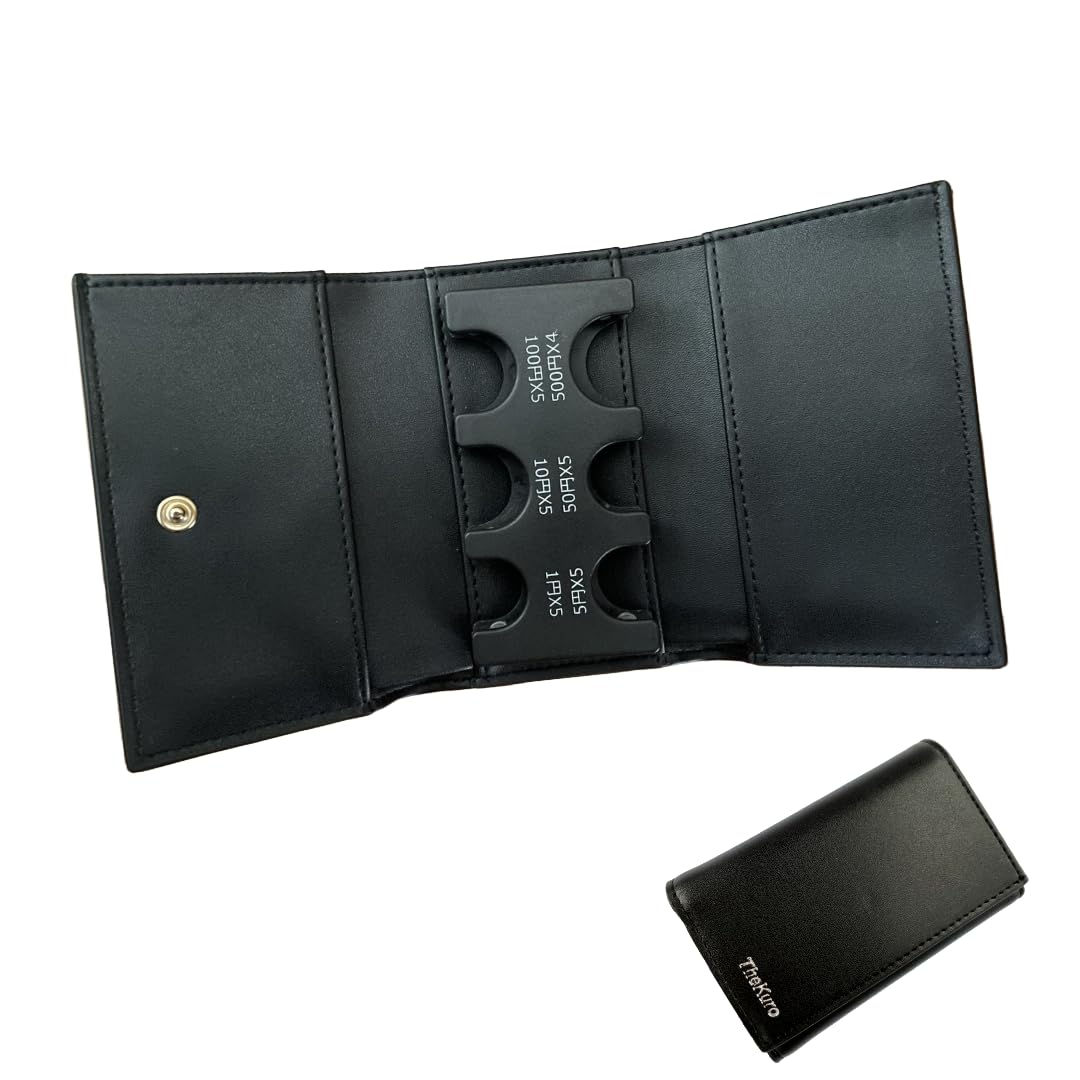 Amazon | [TheKuro] 多色ミニ財布 3つ折り財布 コインケース カバー付き ケース付き コインホルダー 専用カバー付き コインホームケース  コイン 小銭入れ 硬貨入れ 小銭ホルダー 硬貨収納 軽量 携帯用コインホルダー コンパクト 財布 メンズ レディース 男性 女性 (02 ...
