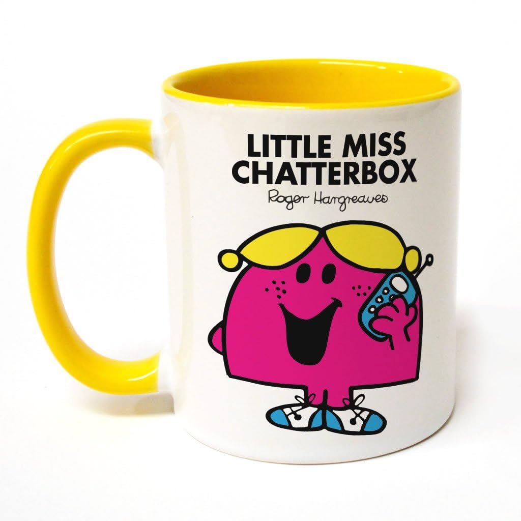 Mr. Men Little Miss Chatterbox Large Porcelain Colour Handle Mug Little Miss