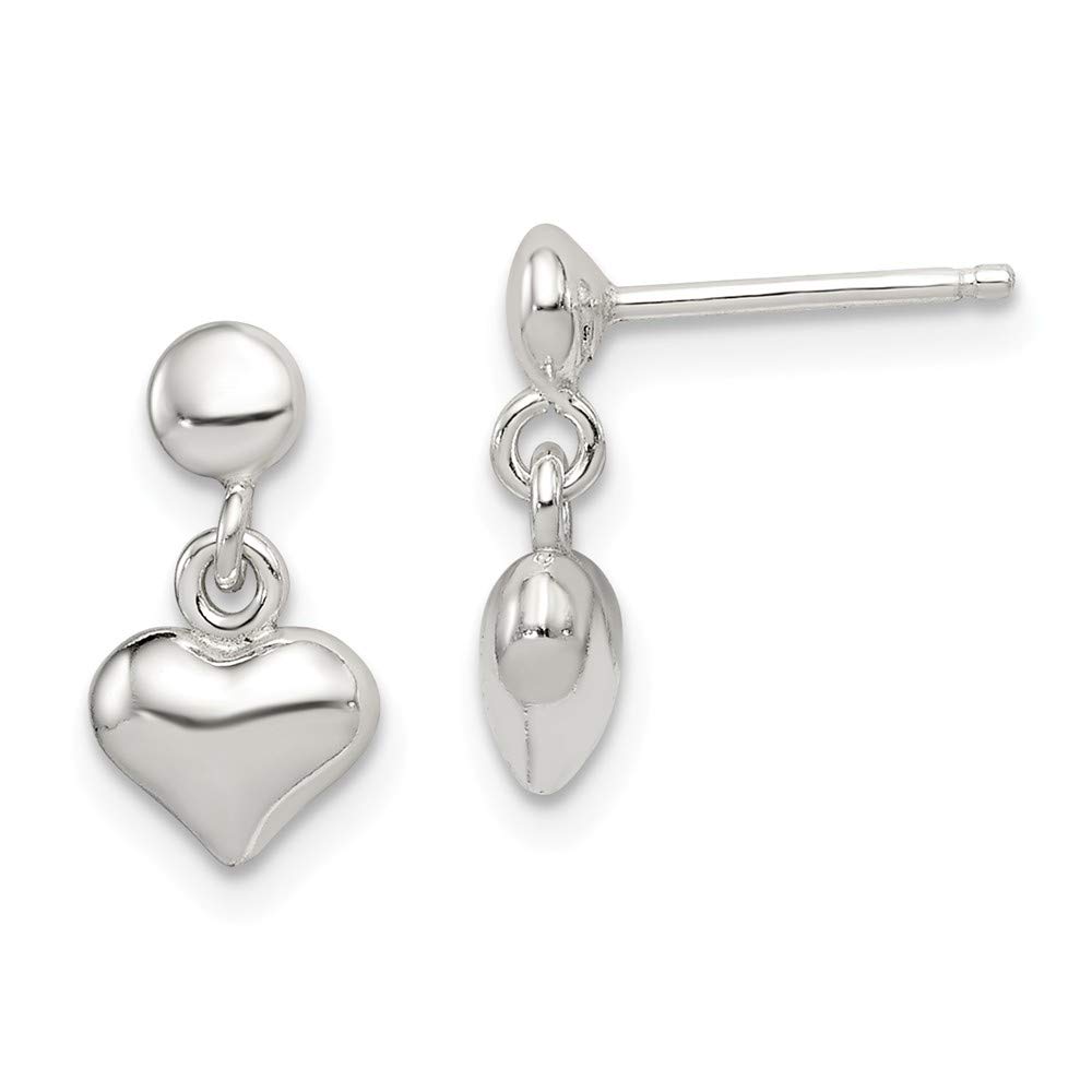 925 Sterling Silver Dangle Heart Earrings Drop Love Fine Jewellery For Women Gifts For Her