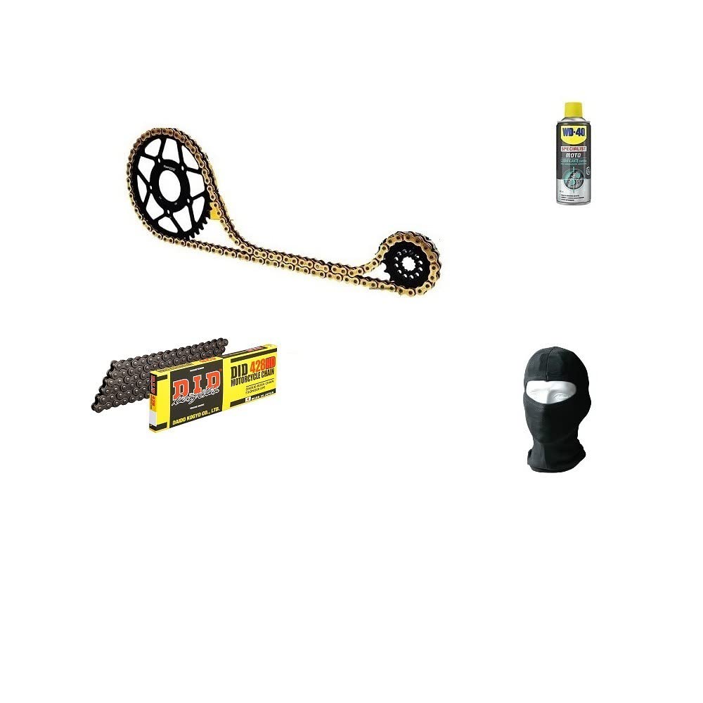Compatible con Yamaha MT/ABS (RE114/RE115) 125 2015-15 Kit TRANSMISION para Cadena Moto Did 428H LUN 132 ESLABONES, PIÑON DE Acero P428-Z48, PIÑON P428-Z14 ESPECIFICO para Motos