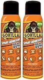 Gorilla JERVRG 6301502 Spray Adhesive, Clear, 2 Pack (14 Oz/Pack)