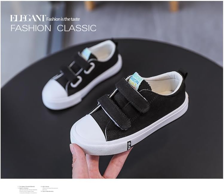 Toddler Boys Girls Slip On Canvas Sneakers Cartoon Dinasour Printed Little Kid Unisex Adjustable Strap Walking Shoes Lazy Shoes with Hook and Loops - Image 3