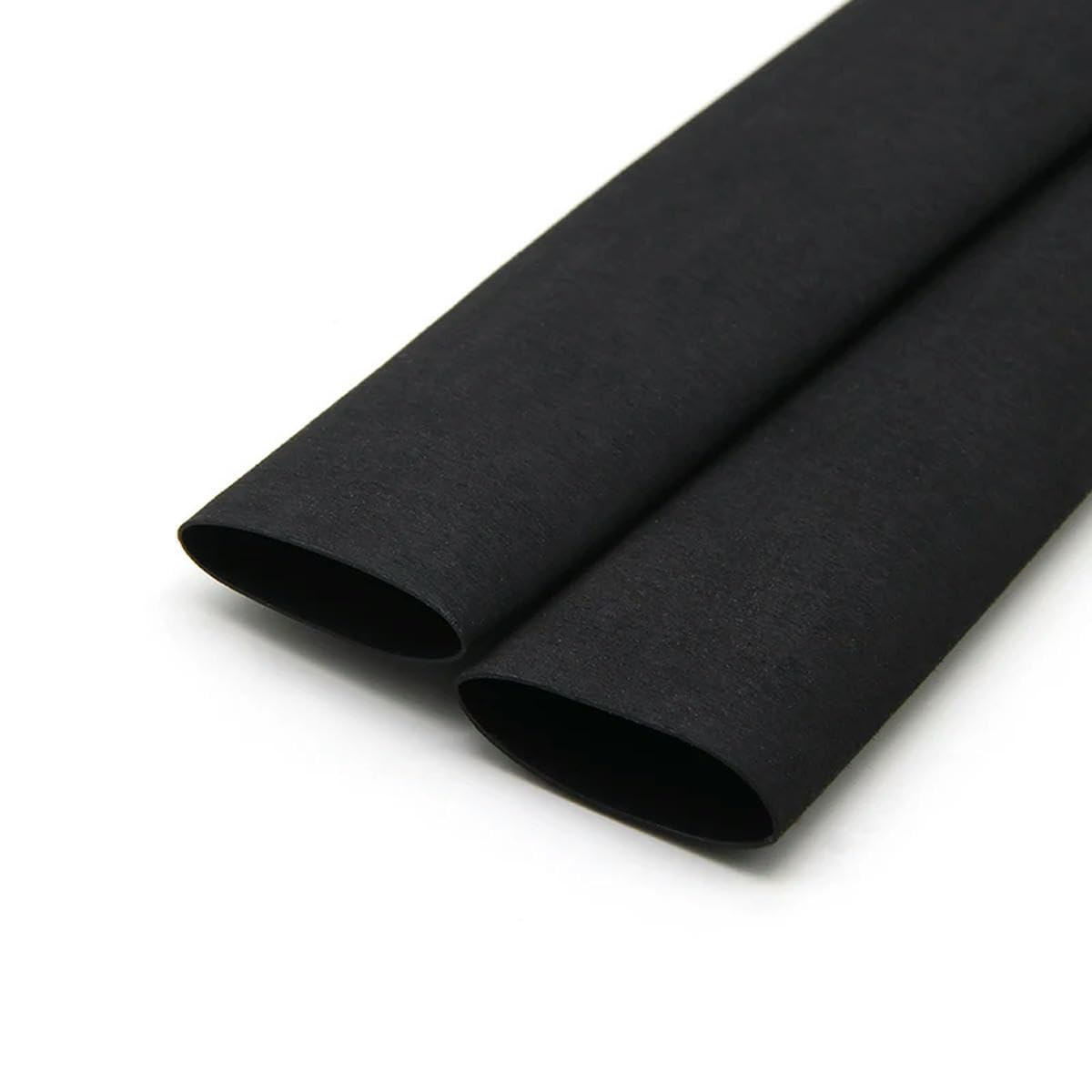 Tube thermorétractable pour Canne à pêche, Gaine thermorétractable en polyéthylène Noir, diamètre 20-40 mm, 1,6 m, 1 pièce(Black Diameter 25mm,3pcs)