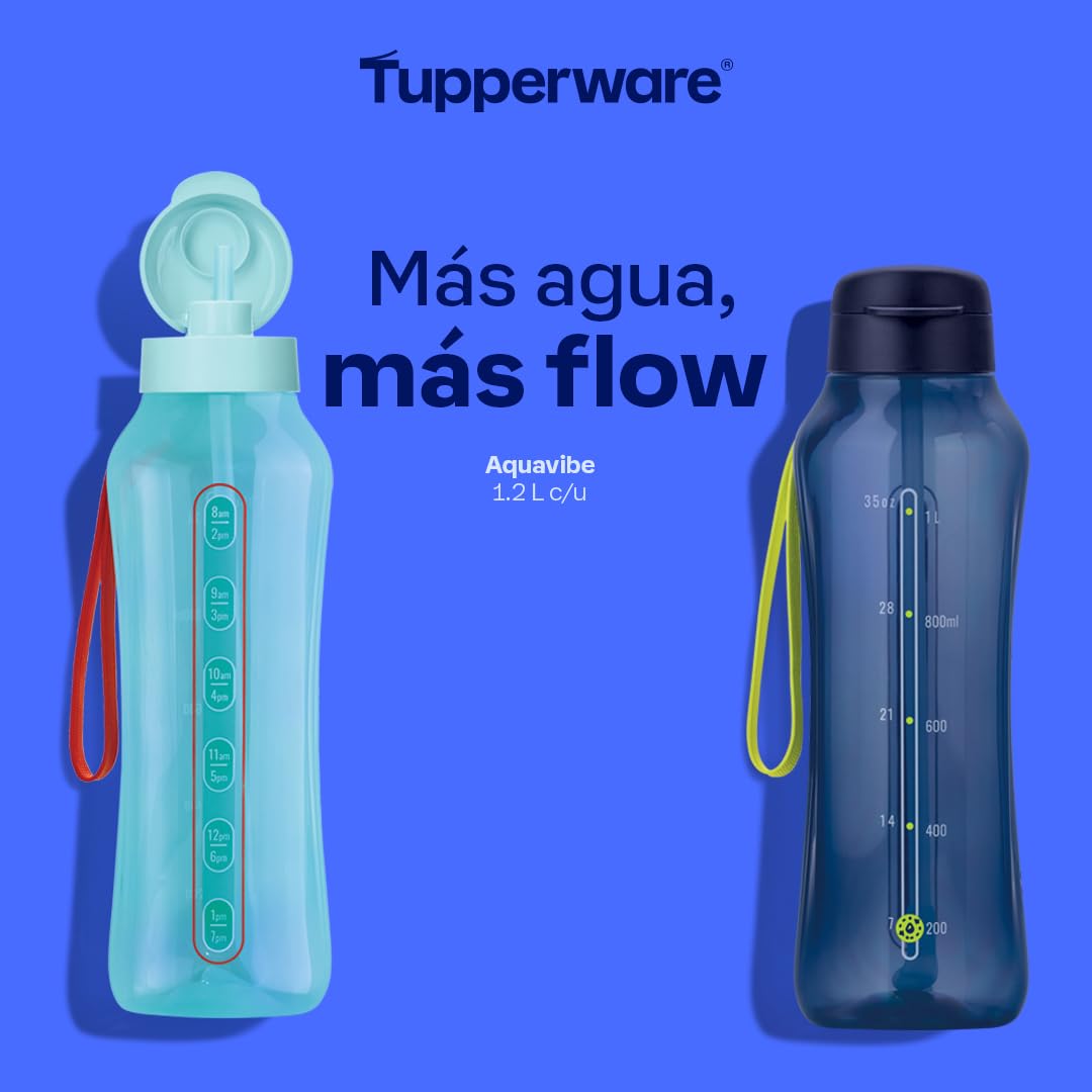 Tupperware AQUAVIBE Motivationsflasche, 1,2 l