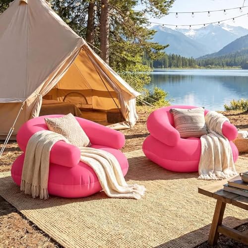 Sofá inflable portátil con sistema de inflado rápido para camping 3
