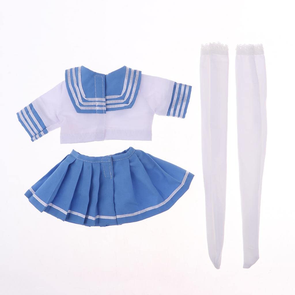 Gralara BJD Puppenkleidung Set Schuluniformen Puppenbekleidung Zubehör Handgenäht für Anziehdoll Sammlerbedarf Geschenk Spiel