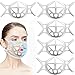 Support de visage en silicone 3D, support de protection pour le visage pour un espace respirant plus confortable, support de protection pour rouge à lèvres, garder le tissu hors de la bouche 5 pièces