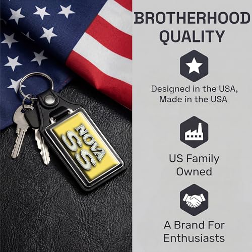 Image of Brotherhood Car Key Chain for Nova - Classic Models Keychain for Men and Women Gift Key Ring