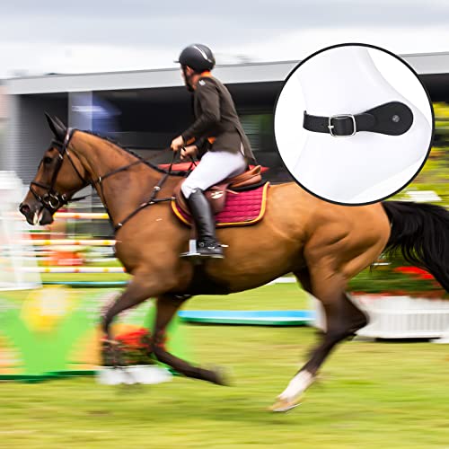 4 stuks lederen spoorriemen Horizons enkellaags spoorriemen Westerse man vrouw verstelbare laarsriemen voor dij hoge laarzen 6 gaten spoorriemen Zwart rijdende lederen spoorriemen voor ruiterbenodig - Afbeelding 8