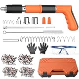 Beton-Nagler, manuelle Nagelpistole mit 5 einstellbaren Stufen - Komplettset mit 200 Nägeln, tragbare Nagelpistole, Handgehaltene Mini-Nagelpistole für Betonwände, Decken
