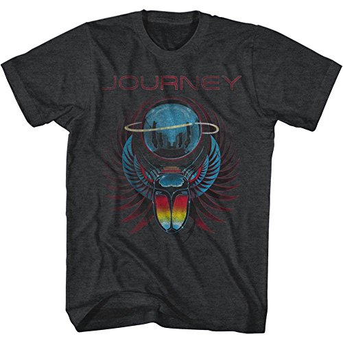 Journey - Escarabajo Planet camiseta de los hombres de, X-Large, Charcoal Heather
