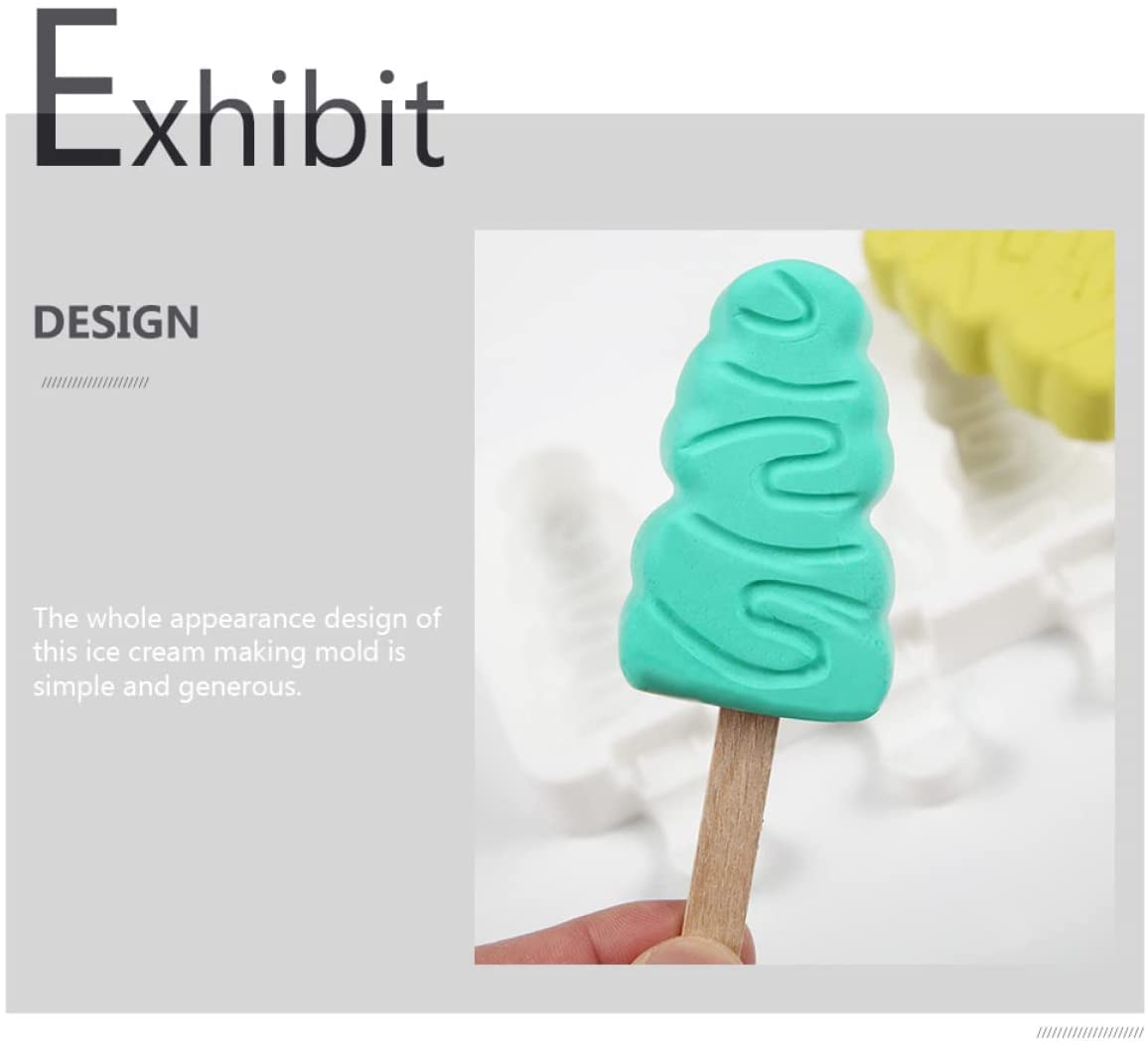 FAXIOAWA Jelly Popsicles Silicona DIY Forma Crema para el hogar Bandeja Reutilizable Favor Hielo Agua Pastel Moldes: Rejilla: Use Cakesicle Popsicle Stick Tree Party Pop Molds Maker Shop