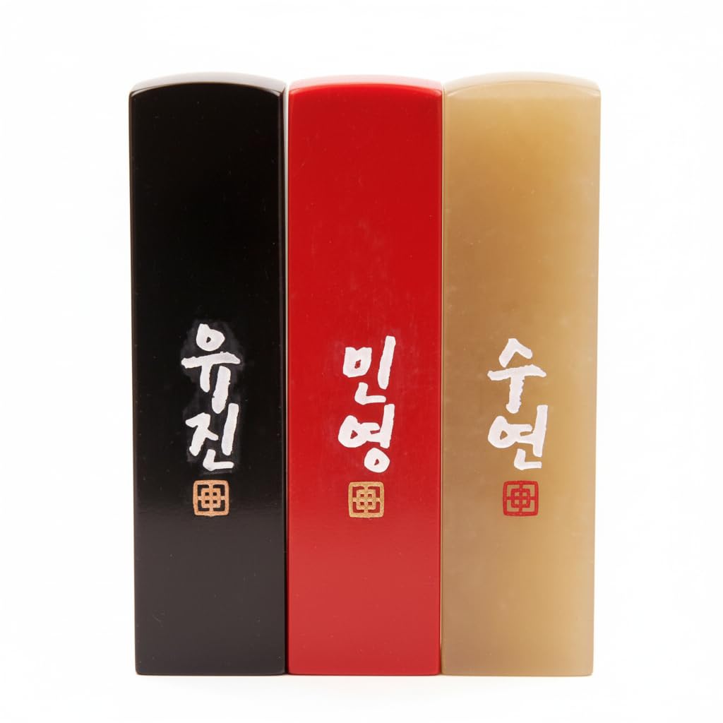Handmade Personalized Korean Name Stamp - Dojang 도장- Stone Seal