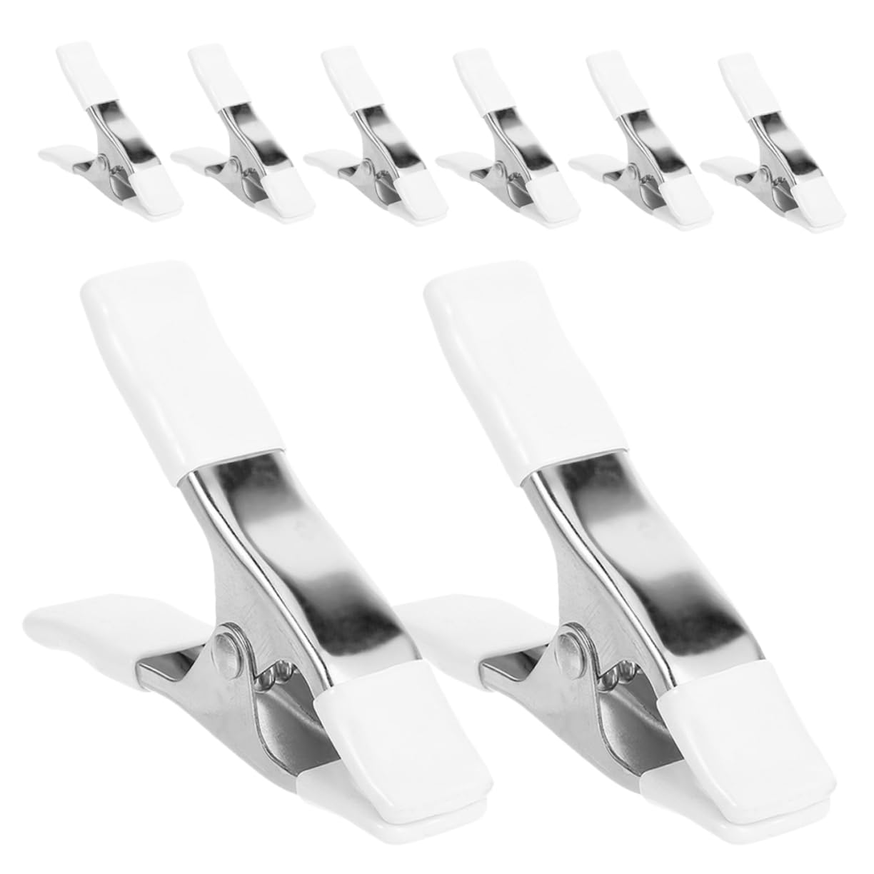 Holibanna Backdrop Clips 8pcs Spring Clamps PVC Coating Large Strong for Photography Crafts