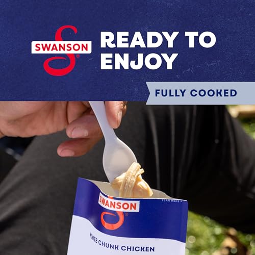 Image of Swanson Hickory Smoked BBQ White Chunk Fully Cooked Chicken, 2.6 oz Pouch