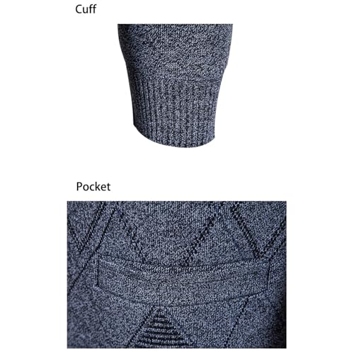 Men's Cardigan Sweaters Button Up Cable Knit V Neck Sweater Business Casual with Pockets Early Fall Fashion 5