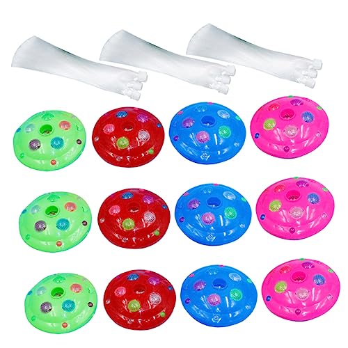 Mipcase 12pcs Led Fiber Optic Lights Christmas Fiber Optic Changing Color Lamp