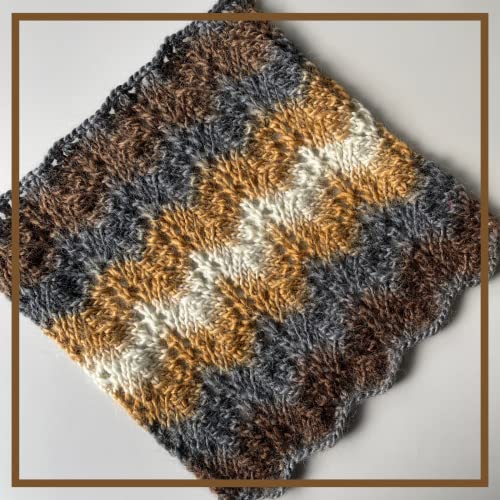 Image of Wool Wonders Yarn for Crocheting, 4-Pack (640Yds / 400G), Free Patterns - Wool Yarn for Knitting - Aran /Heavy #4 Medium Worsted Weight - Navy Hazelnut