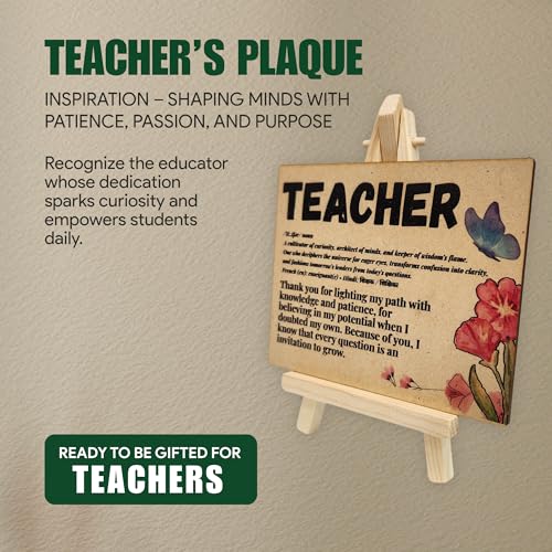 tinydabba Wooden Definition Plaque with Easel – Teacher Day Gift by tinydabba - 2