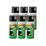 Rust-Oleum 241169-6PK High Heat Ultra Spray Paint, 12 oz, Black, 6 Pack