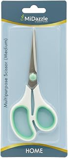 MiDazzle Multipurpose Scissors (Medium) – Stainless Steel Sharp Blades – Comfortable Soft Grip Handle – Precision Cutting ... Price In India