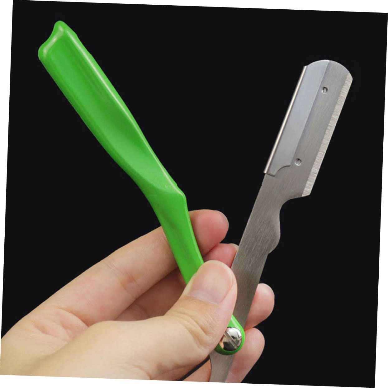 Angoily 2pcs Convenient Straight Holder for Men Ergonomic Shaver Accessory for Home Salon Grooming Compact Folding Design