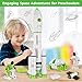 Wanonoo Rocket Space Toys for Kids 3-5 5-7 with Lights & Sound, Educational Astronaut Toys for 3 4 5 6 7 8 Year Old Boy Birthday Gift, Interactive Toddler Boys Toys 4-6 3-4 Science Outer Party Favors