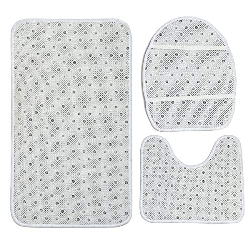 LooPoP Halloween Haunted Mansion Kids Bathroom Set, 3-Piece Non-Slip Bath Mats, Toilet Lid Cover, U-Shape Contour Mat, Purple by LooPoP - Used condition - Image 5