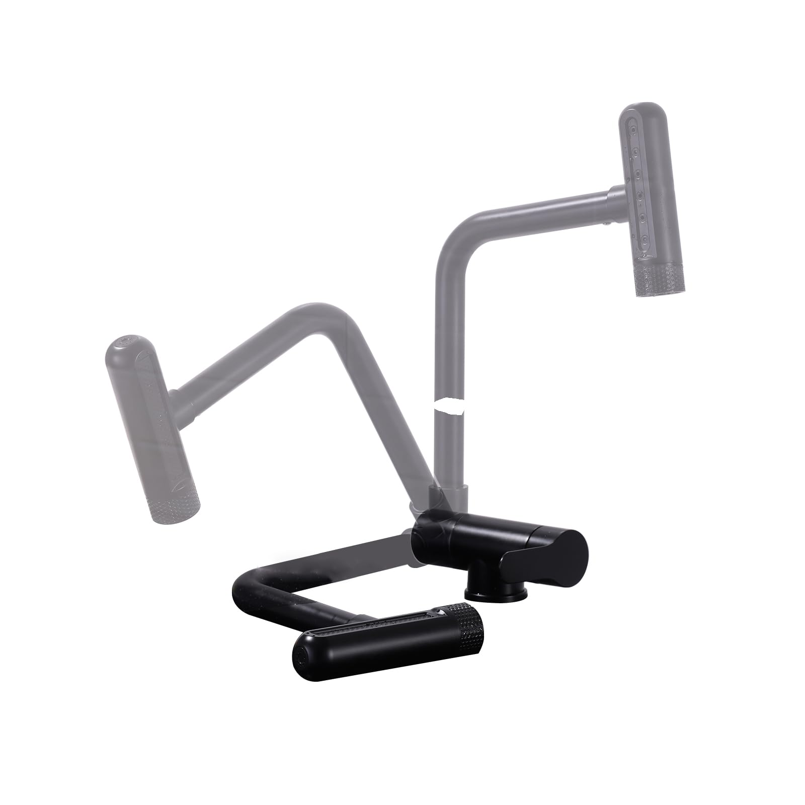 XJTNLB Grifos Abatibles Cocina Negro Grifo Monomando De Cocina Plegable para Ventana Frontal Grifos Fregadero Abatibles Acero Inoxidable 6 Modos