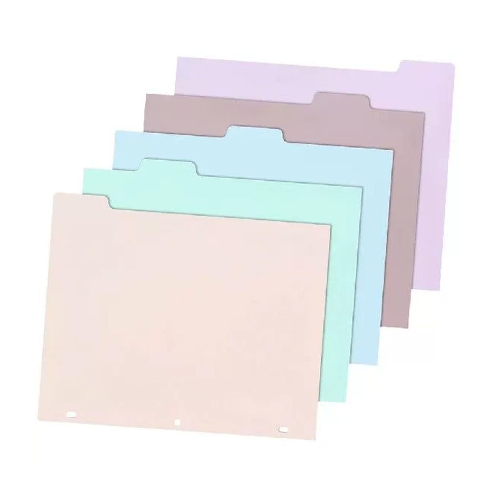 ZAAWUUT Blank 3-Ring Binder Dividers in 5 Tabs,Plastic A4 Write On Dividers for Notebooks and Binders,3 Hole Punch Dividers for School,Office,Home Organizers (5 Colors, A4 5-Tap)