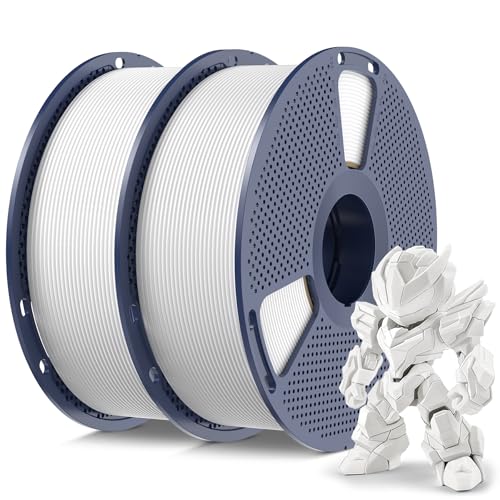 Image of SUNLU High Speed PLA Filament 1.75mm, Meta White+White 2KG | ±0.02mm accuracy, tough impact resistant, neat wound no tangles, fits FDM printers, PLA Meta 1.75mm, White+White 2x1KG spool