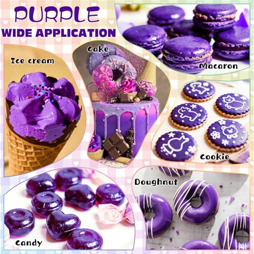Image of Purple Natural Food Coloring - 50ml Plant Based Food Dye, No FD&C & Artificial Dyes, Gluten-Free, Food-Grade, Vibrant Liquid Colors for Icing, Baking, Cake Decorating, Frosting, Fondant, Slime - 1.69 Fl.Oz Bottles